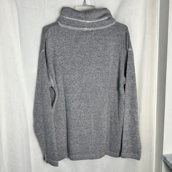 Chaps Gray Cowl Neck Sweatshirt Hoodie Casual Cotton Blend NWT - Picture 4 of 16